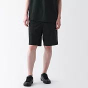【MUJI 無印良品】男聚酯纖維透氣彈性短褲 XS 黑色