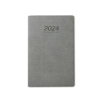 【DATA MATE - 2024日誌】DM-90125  串珠紋 90k 皮製精裝本- 雲灰色