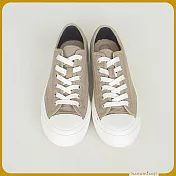 【花見小路】全新帆布鞋革命/輕風鞋/超輕量/休閒鞋/ EU38 奶茶棕