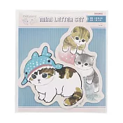 sun-star 日本製 mofusand 貓福珊迪 造型信封信紙組 海洋生物頭套貓咪