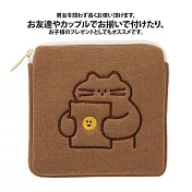 【Sayaka紗彌佳】零錢包 日系可愛人氣趣味小物系列吐司造型女孩貼身萬用收納包  -咖啡色