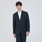 【MUJI 無印良品】男聚酯纖維輕鬆保養彈性西裝外套 XS 暗藍