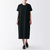 【MUJI 無印良品】女棉混涼感洋裝 S 黑色