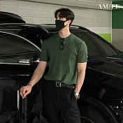 【AMIEE】韓系型男百搭彈力短袖針織衫(男裝/4色/M-2XL/KDTY-D603) M 綠色