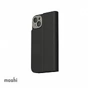 Moshi iPhone 15 Plus Overture 磁吸可拆式卡套型皮套 午夜黑