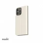 Moshi iPhone 15 Pro Max Overture 磁吸可拆式卡套型皮套 奶酒白