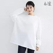 [衣途]慵懶風寬鬆休閒運動衛衣M-L(KDTQ-B711) M 白色