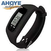 【Ahoye】矽膠錶帶式運動計步器 (運動手環 計步器)