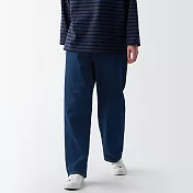【MUJI 無印良品】男有機棉丹寧寬版褲 34 藍色