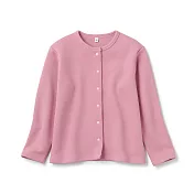 【MUJI 無印良品】兒童二重織休閒開襟衫 120 粉紅
