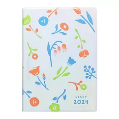 【Mark’s】2024 方格週記事手帳B6 ‧ 可愛小花─藍色