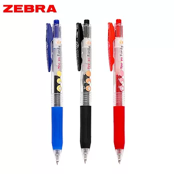 (3色組)ZEBRA 台灣限定 弗魯特家族  SARASA CLIP 鋼珠筆 紅+藍+黑  0.5