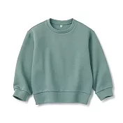 【MUJI 無印良品】兒童二重織休閒圓領衫 110 淺綠