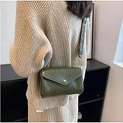 O-ni O-ni新款精選優質軟面皮革橫款方形高級感小方包(品質保證)(bag-777) 綠色