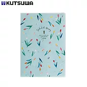 KUTSUWA 2024 彩色索引手帳 B6薄型 (週一開始) 粉紅花圈