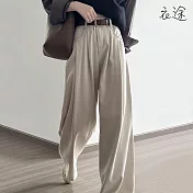 [衣途]休閒復古高腰牛仔褲S-XL(KDPQ-B009) S 太空灰
