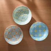 【SANGO】自然花草 陶瓷深盤22cm