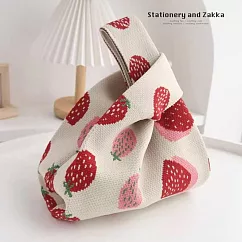 針織手挽袋| 粉愛草莓