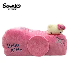 【日本正版授權】凱蒂貓 衛生紙套 面紙盒/絨毛面紙套 居家擺飾 Hello Kitty ─ 粉色款