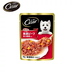 【Cesar西莎】蒸鮮包 成犬牛肉及蔬菜口味 70g*16入 寵物/狗罐頭/狗食