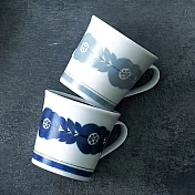【日本Aito】美濃燒|Blossom藍花陶瓷 馬克杯320ml ‧ 藍