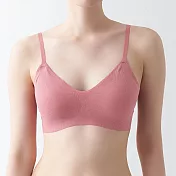 【MUJI 無印良品】女棉混舒適螺紋胸罩 M 粉紅