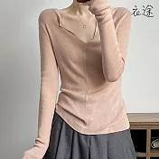 [衣途]微性感V領羊毛針織衫FREE(KDTQ-BY20) F 粉色