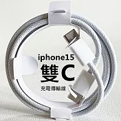 Apple iPhone15 雙Type-C(USB-C) PD編織快充線  (1米)