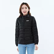 【遊遍天下】女款輕暖立領修身防風防潑水保暖棉外套(GJ22027) S 黑色