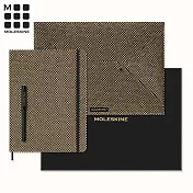 MOLESKINE 金蔥系列限量禮盒-KAWECO鋼筆+墨水+收納袋+XL型 無時效手帳金