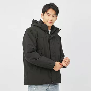 【KISSDIAMOND】絕對禦寒保暖羽絨棉衝鋒外套(男女同款/KDFJ-1999) L 黑色