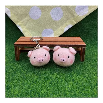 【HobbyEasy】動物派對材料包套組（附別針、鑰匙圈，全程影音教學） NO.1粉紅珍豬