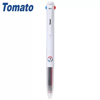 (3支1包)TOMATO BC-35 超滑順3色中性筆0.5   白桿