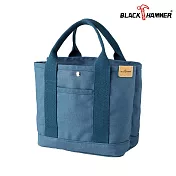 【BLACK HAMMER】經典多隔層厚磅手提帆布包- 藍