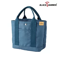 【BLACK HAMMER】經典多隔層厚磅手提帆布包─ 藍