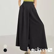 【Lockers 木櫃】冬季寬鬆時尚闊腿褲裙 L112120402 L 黑色L