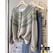 【Jilli~ko】慵懶風放射漸層針織開衫設計感上衣 J11294  FREE 淺卡