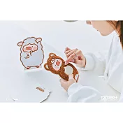 罐頭豬LuLu 豬熊豬羊系列- 毛絨明信片(豬熊)