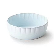 【日本Aito】瀨戶燒｜經典花形陶瓷餐碗390ml ‧ 珍珠藍