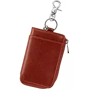 Raymay 拉鍊卡套鑰匙收納包/ 棕色