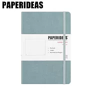 PAPERIDEAS A5子彈筆記本 頁碼硬面綁帶筆記本 與成功有約的子彈筆記術 霧藍