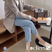 【Lockers 木櫃】春秋季時尚知性顯瘦牛仔褲 L112121105 M 藍色M