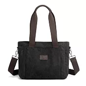 O-ni O-ni新款精選優質加厚帆布輕旅行輕巧實用托特包(bag-744) 黑色