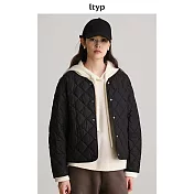 ltyp旅途原品 嵿級95白鵝絨短款羽絨服 極簡輕薄菱格外套女冬季 M L-XL  L-XL 經典黑