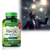 綠萃淨 TG型魚油檸檬味軟膠囊(125粒/瓶)(效期至2025/09/30)