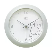 【日本正版授權】米飛兔 圓型掛鐘 滑動式秒針/指針時鐘/掛鐘/圓鐘 Miffy/米菲兔 - 灰色款