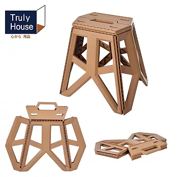 【Truly House】免安裝輕便高承重 六角加厚折疊凳/露營椅/摺疊椅/釣魚椅/排隊神器(加高款)(三色任選) 卡其色