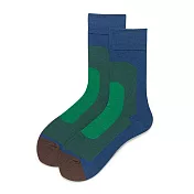 JDS 設計襪  渲染圈圈棉質襪    * 藍綠色