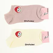 日本進口 Mofusand 貓福 草莓喵刺繡隱形襪 兩色可遠 白/粉 粉草莓