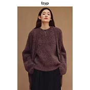 ltyp旅途原品 Alpaca羊駝毛長絨感慵懶大廓形毛織外套 M L-XL  M 復古紫